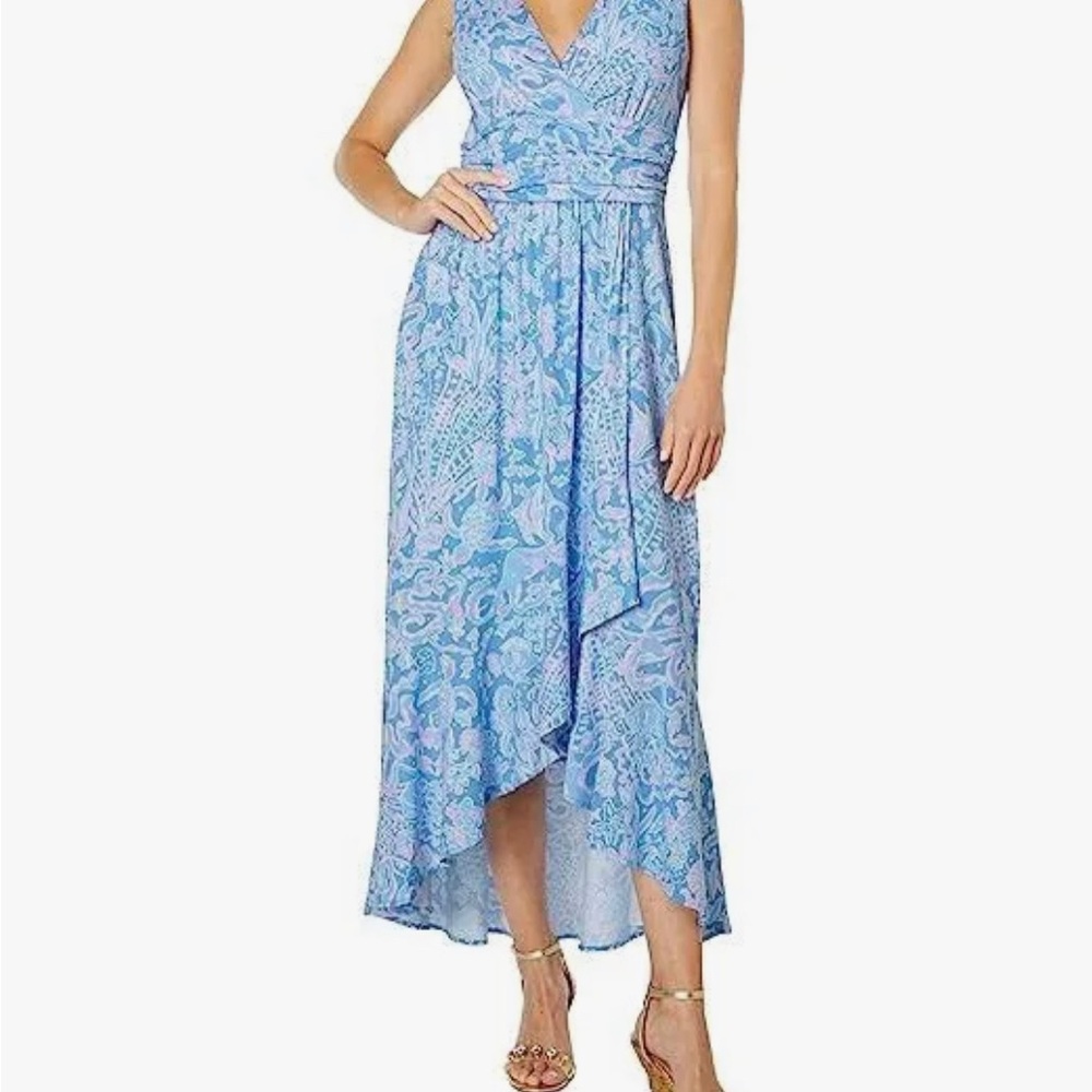 Lilly Pulitzer Moana Maxi Dress Women's with beautiful jersey fabric.